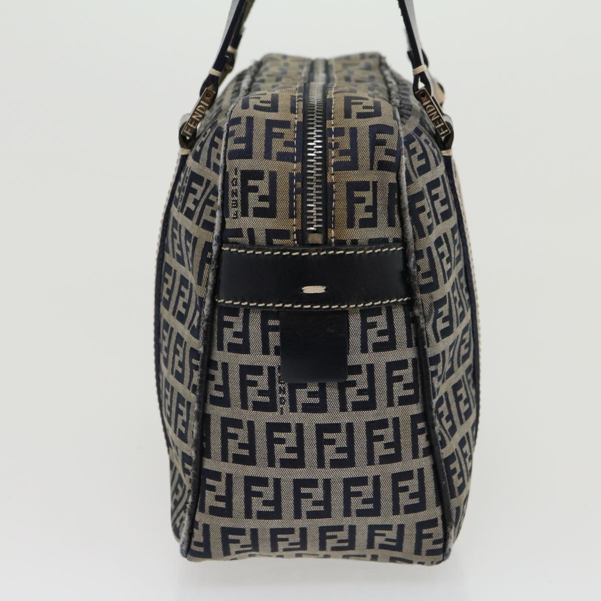 FENDI Zucchino Canvas Hand Bag Navy am2737g