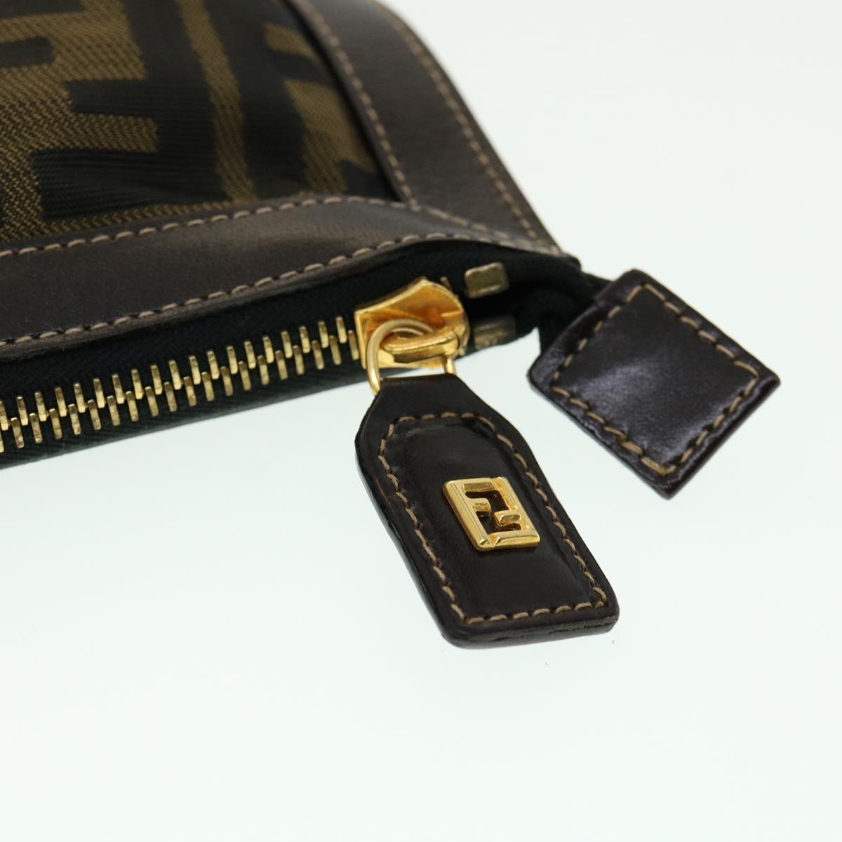 FENDI Zucca Canvas Clutch Bag Brown am2779g