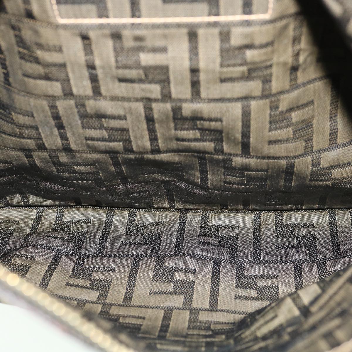 FENDI Zucca Canvas Clutch Bag Brown am2779g
