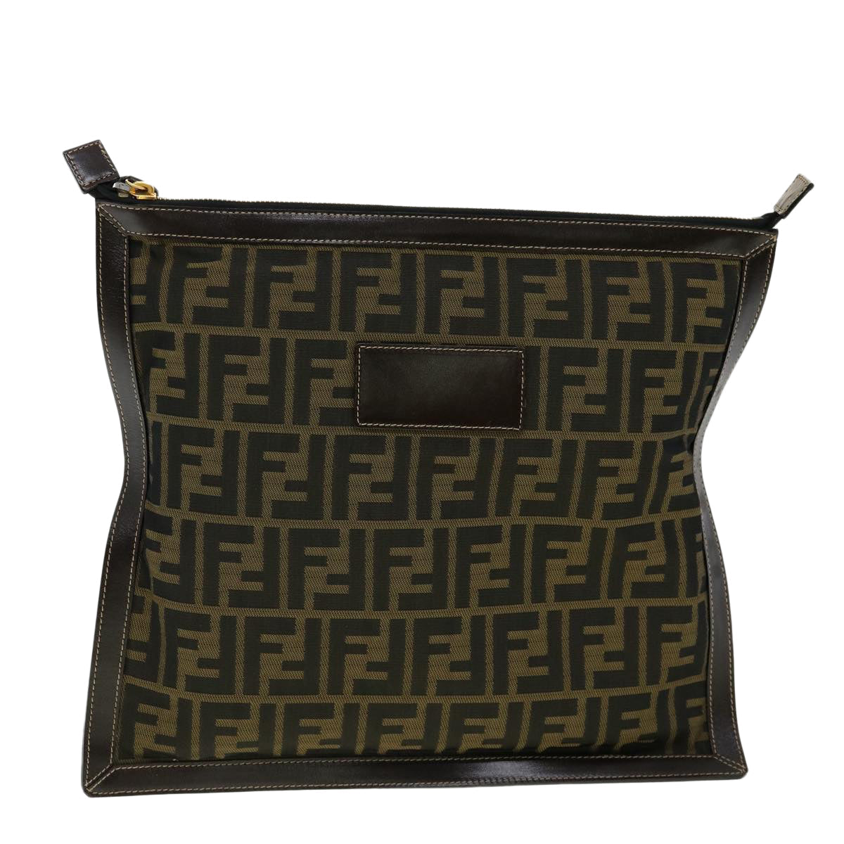 FENDI Zucca Canvas Clutch Bag Brown am2779g