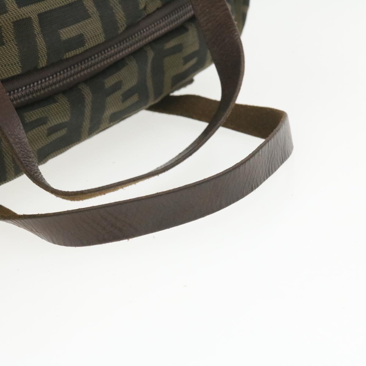 FENDI Zucca Canvas Hand Bag Brown Black **Sticky am375g