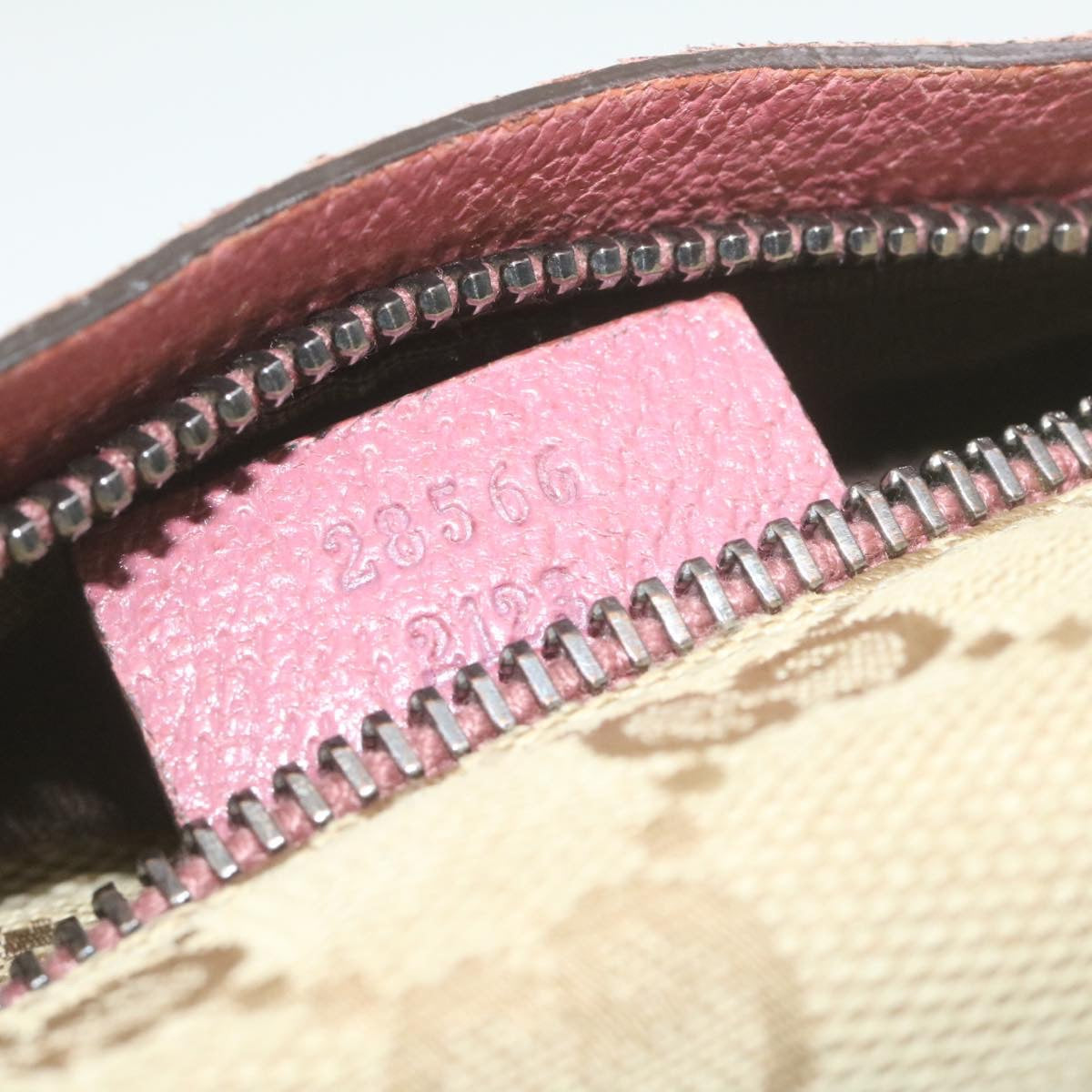 GUCCI GG Canvas Waist Bag Beige Pink am699g