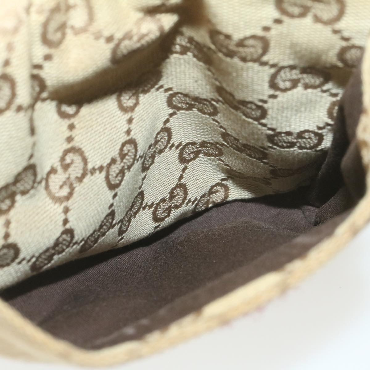 GUCCI GG Canvas Waist Bag Beige Pink am699g
