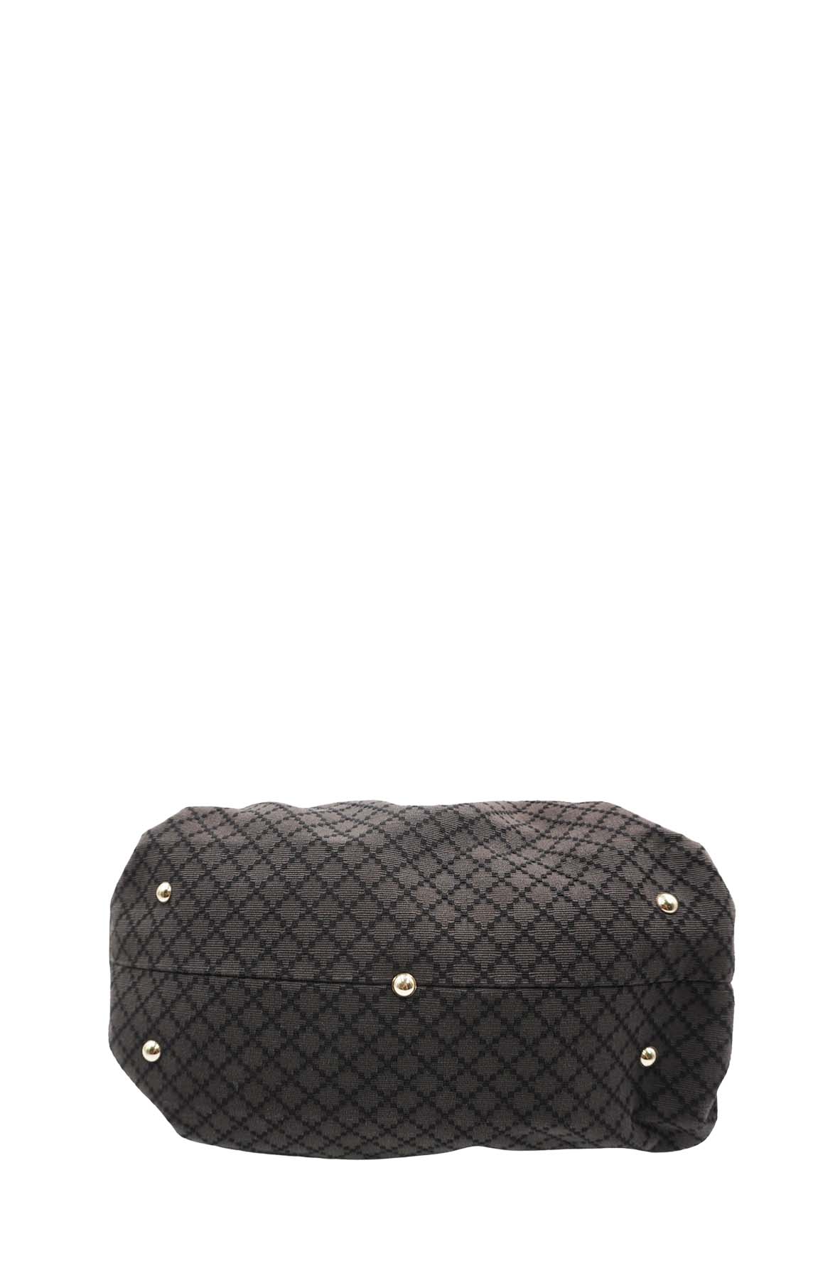 Diamente Canvas Sukey Handbag Dark Brown, Multicolor