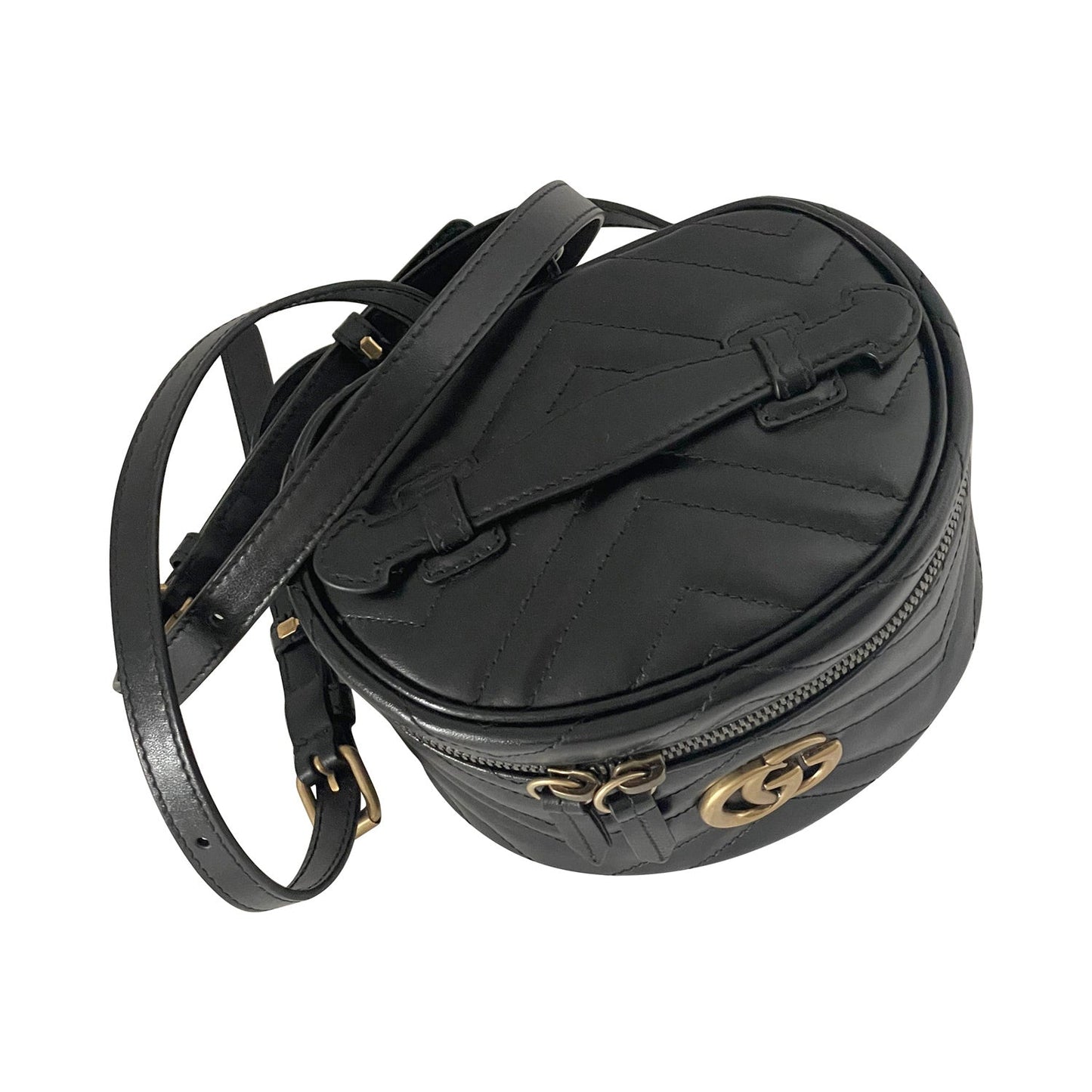 Gucci GG Marmont MatelassÃƒÆ’Ã‚Â© Round Backpack