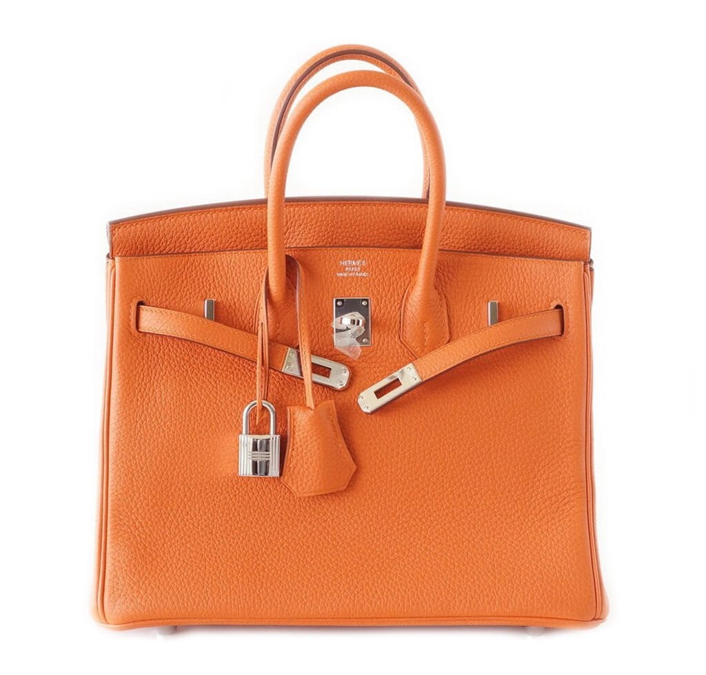 HermÃƒÆ’Ã‚Â¨s Birkin 25 Bag H Orange Togo Leather