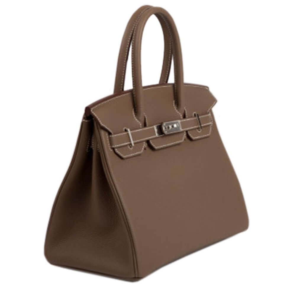 HermÃƒÆ’Ã‚Â¨s Togo Birkin 30 Bag Etoupe PHW
