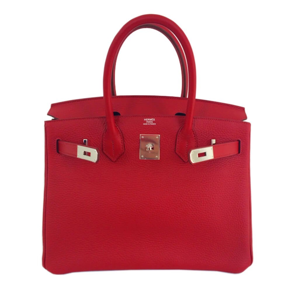 HermÃƒÆ’Ã‚Â¨s Birkin 30 Rouge Garance Bag Togo