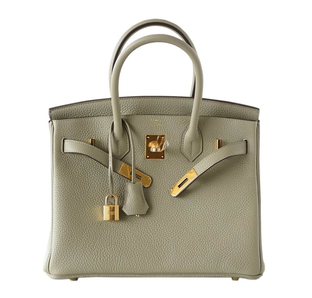 HermÃƒÆ’Ã‚Â¨s Birkin 30 Bag Sage Clemence Leather