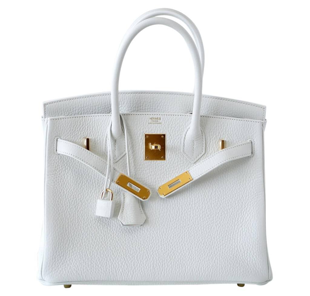 HermÃƒÆ’Ã‚Â¨s Birkin 30 White Bag GHW