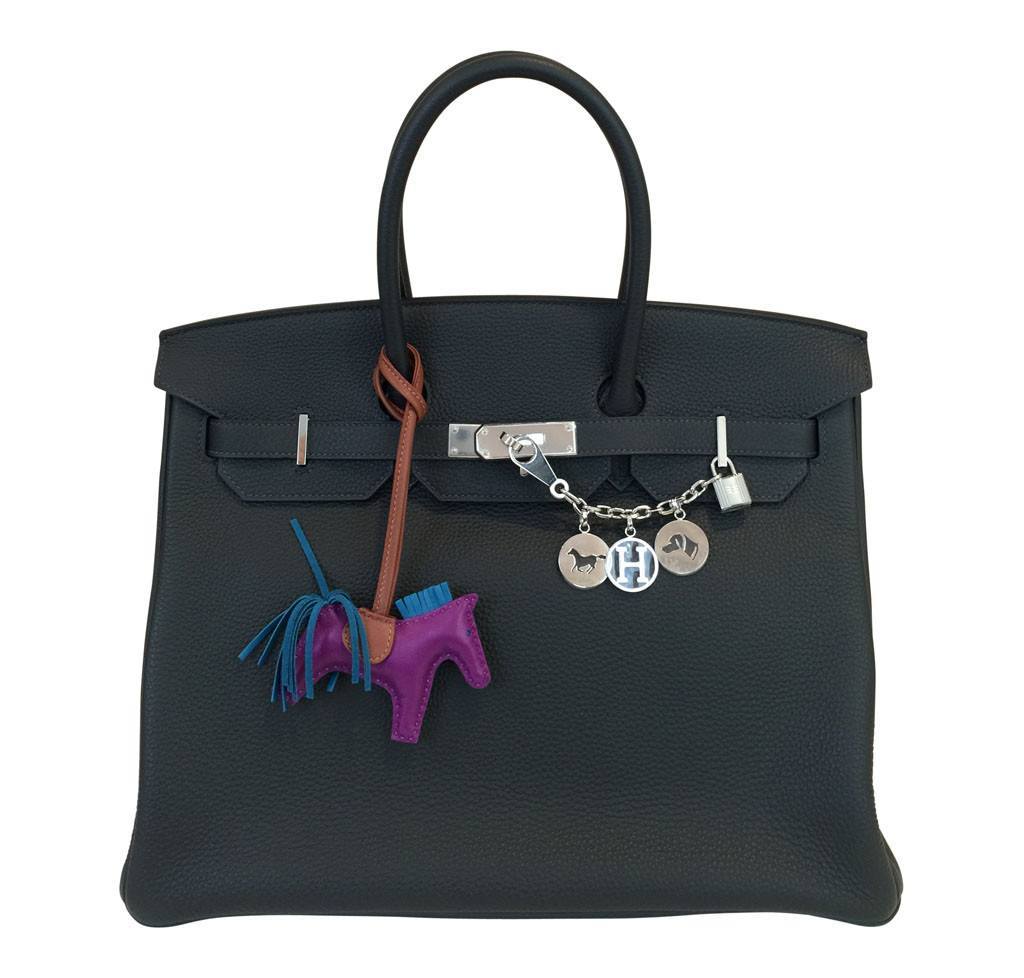 HermÃƒÆ’Ã‚Â¨s Birkin 35 Blue Ocean Bag PHW