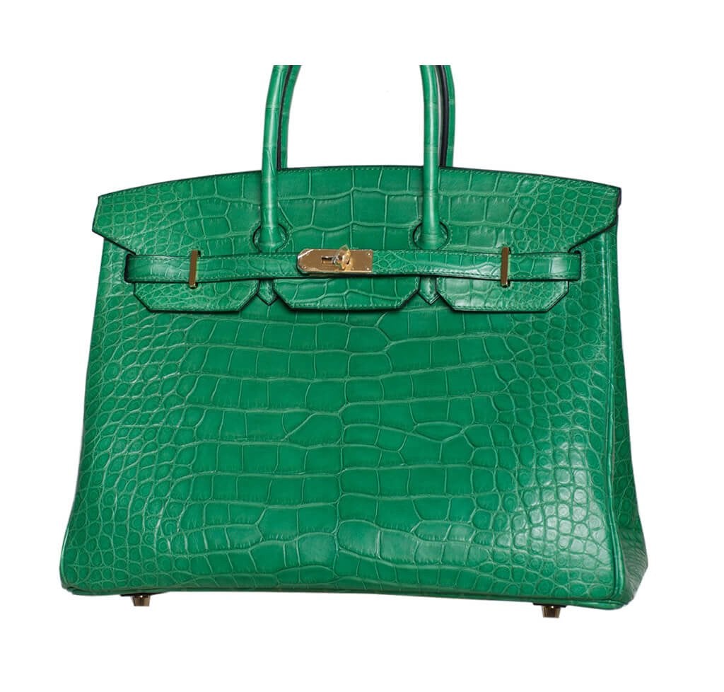 HermÃƒÆ’Ã‚Â¨s Birkin 35 Bag Cactus Matte Alligator