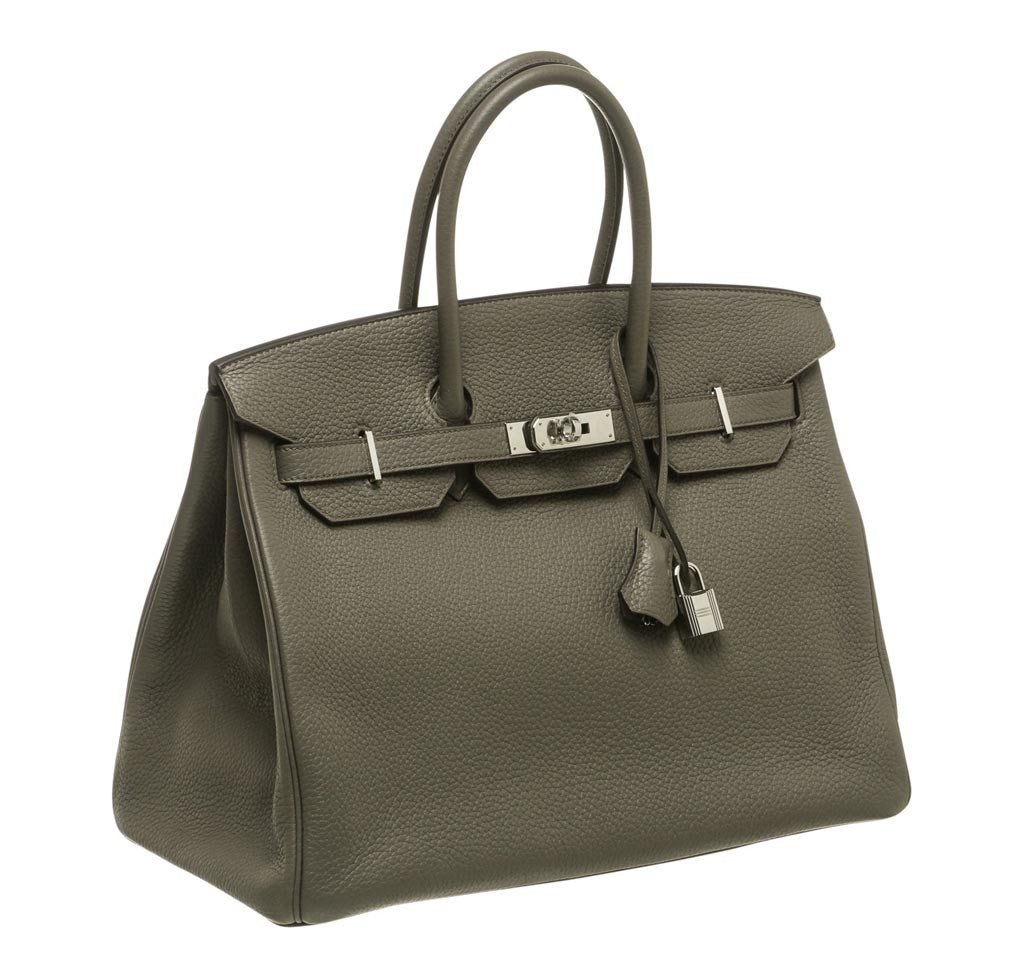 HermÃƒÆ’Ã‚Â¨s Birkin 35 Etain Bag PHW