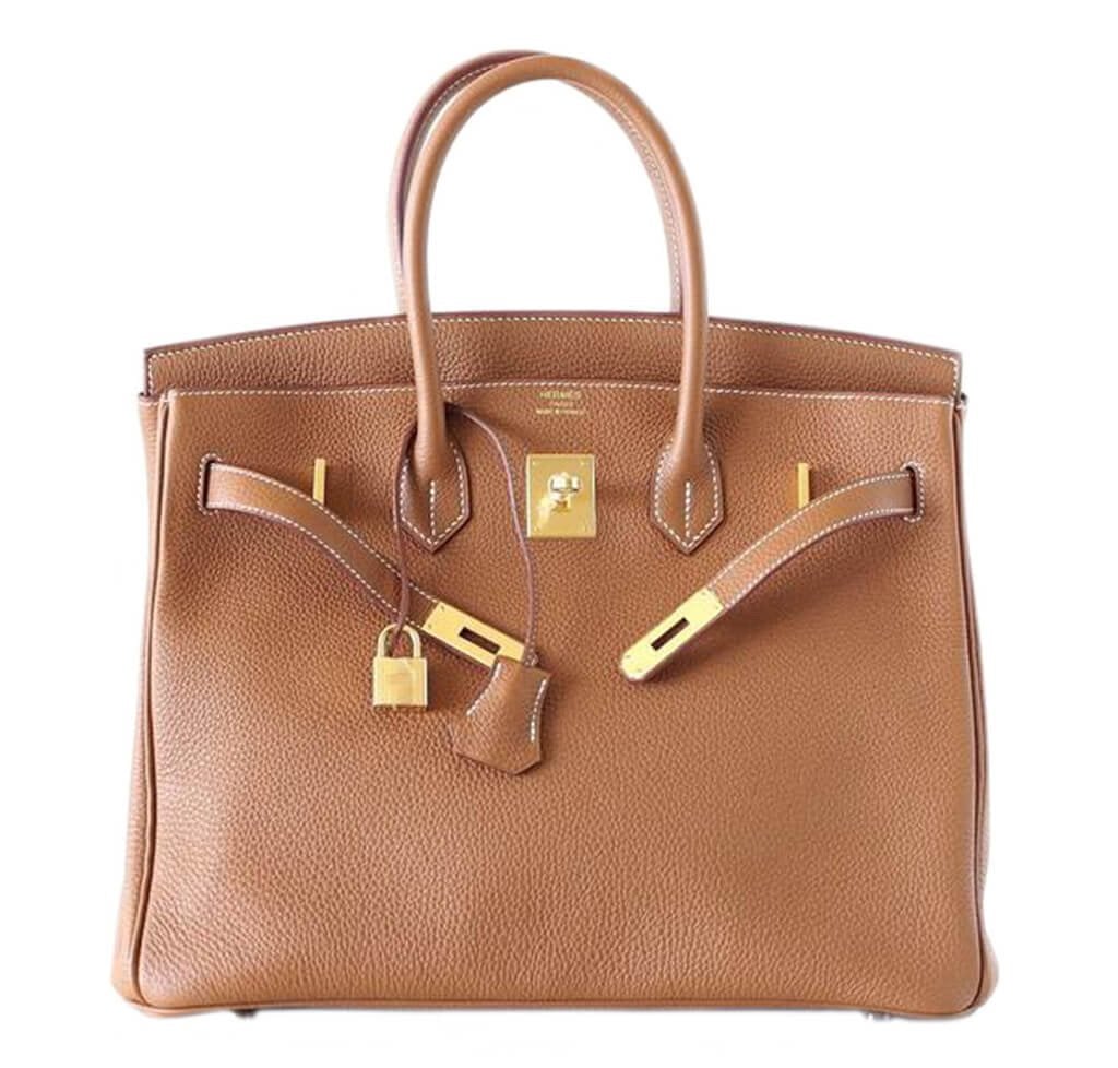 HermÃƒÆ’Ã‚Â¨s Togo Birkin 35cm Gold Bag GHW