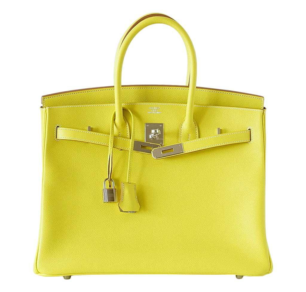 HermÃƒÆ’Ã‚Â¨s Lime Candy Series Birkin 35 Limited Edition Bag