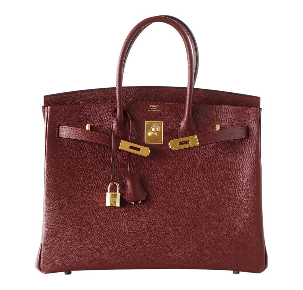 HermÃƒÆ’Ã‚Â¨s Contour Birkin 35 Rouge H Limited Edition Bag