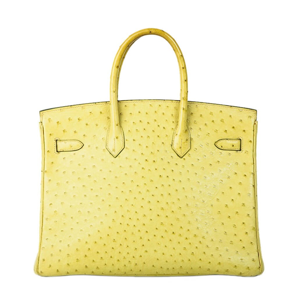 HermÃƒÆ’Ã‚Â¨s Ostrich Birkin 35 Vert Anis Bag