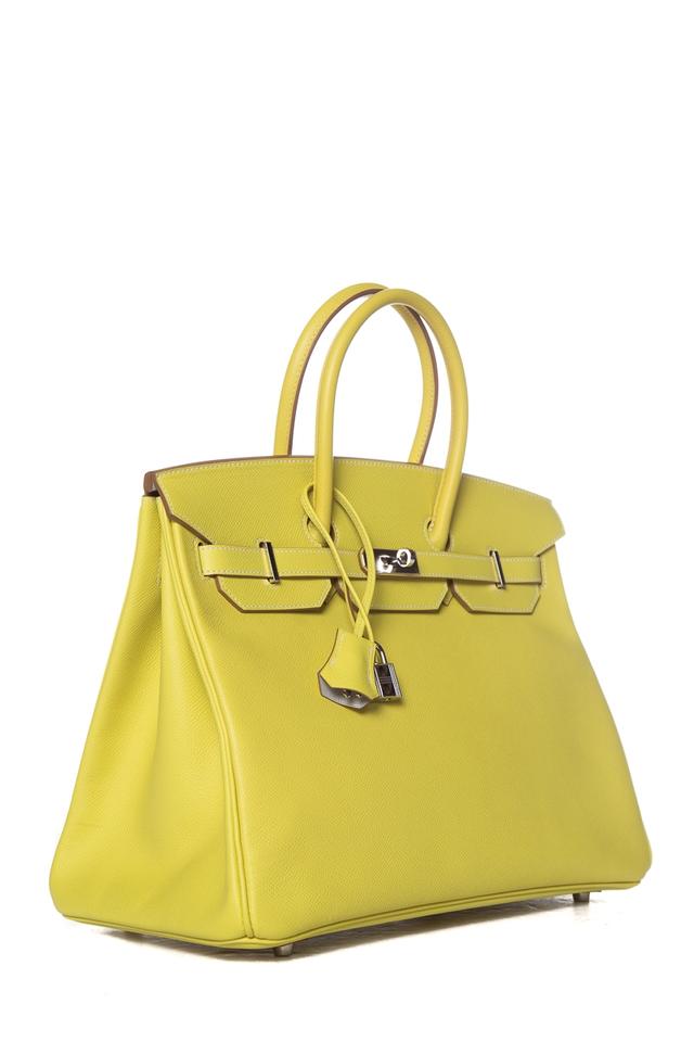 HermÃƒÆ’Ã‚Â¨s Birkin 35cm Soufre Yellow Epsom Leather Tote