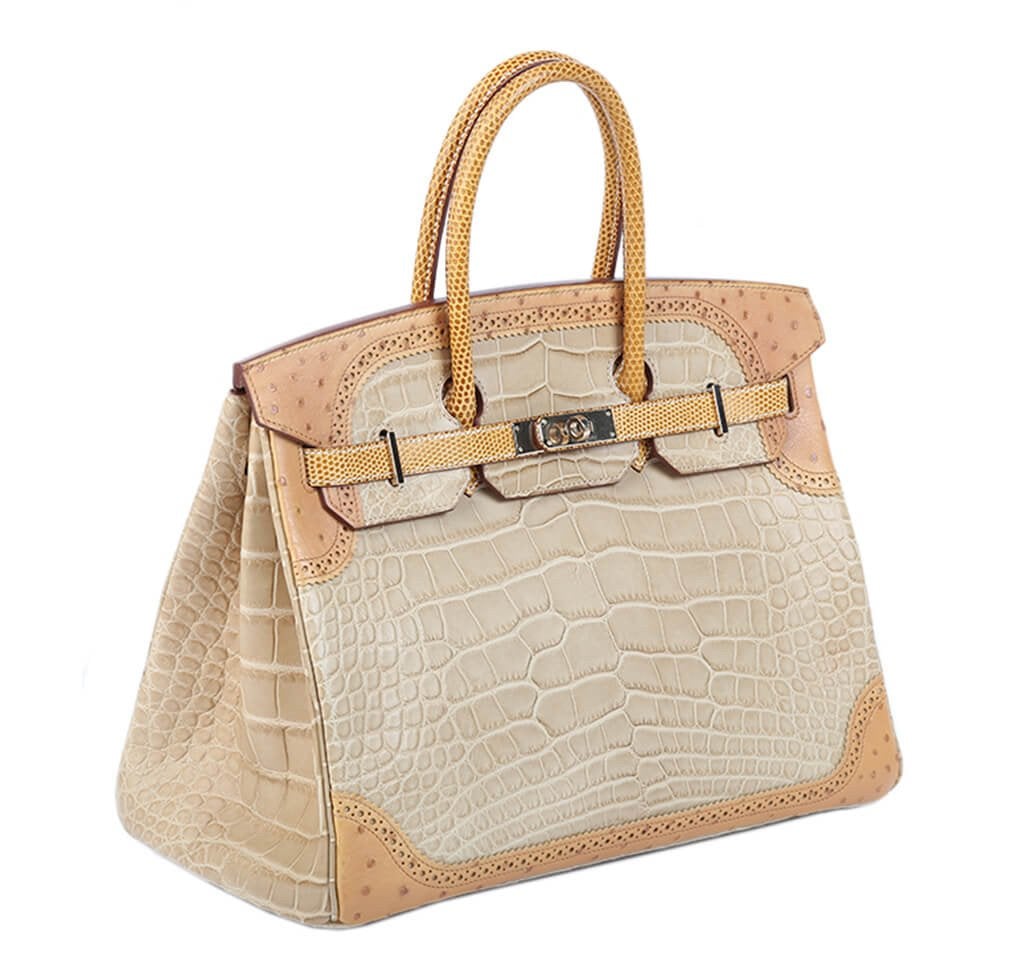 HermÃƒÆ’Ã‚Â¨s Ghillies Birkin 35 Tri-Color Alligator Bag