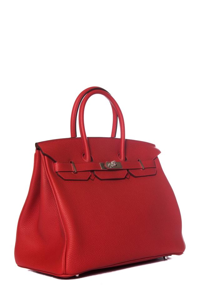 HermÃƒÆ’Ã‚Â¨s Birkin Togo Geranium Leather Tote