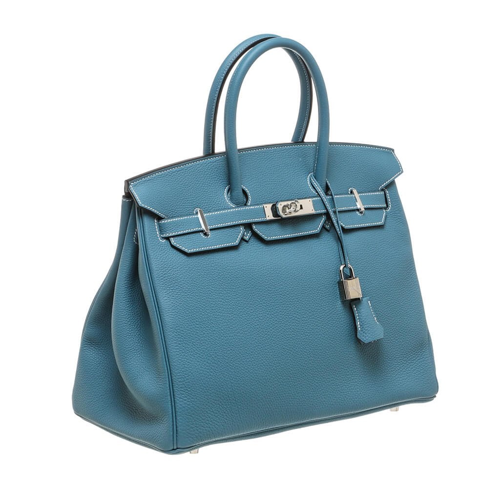 HermÃƒÆ’Ã‚Â¨s Birkin 35 Bag Blue Jean Togo