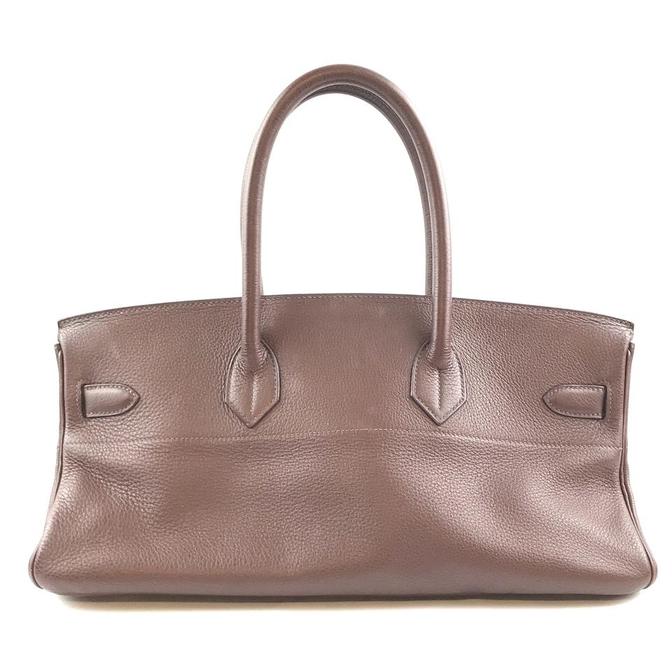 HermÃƒÆ’Ã‚Â¨s JPG Shoulder Birkin Rare Limited Edition Hand Tote Brown Clemence Leather Satchel
