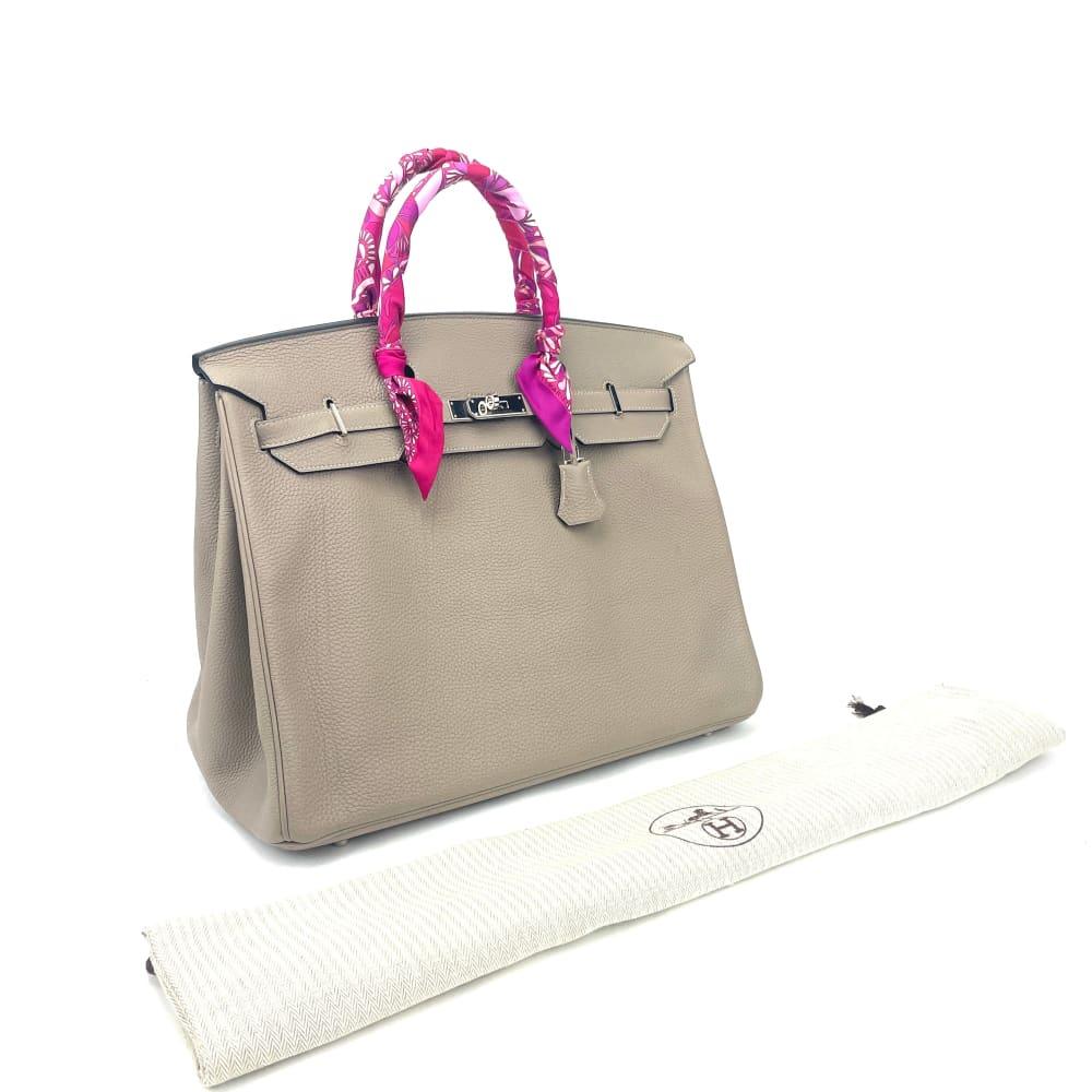 HERMÃƒÆ’Ã‹â€ S Togo Birkin 40 -ÃƒÆ’Ã¢â‚¬Â°toupe Grey