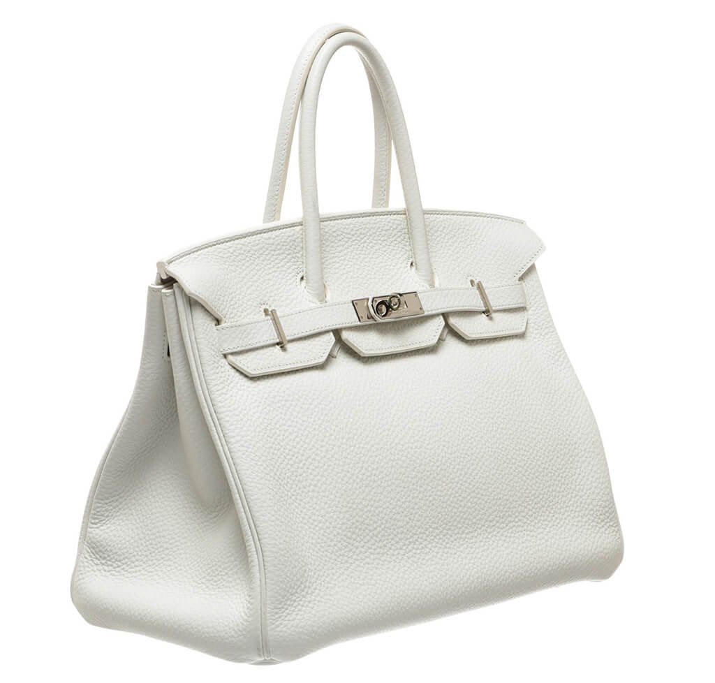 HermÃƒÆ’Ã‚Â¨s Togo Birkin Bag 35cm White