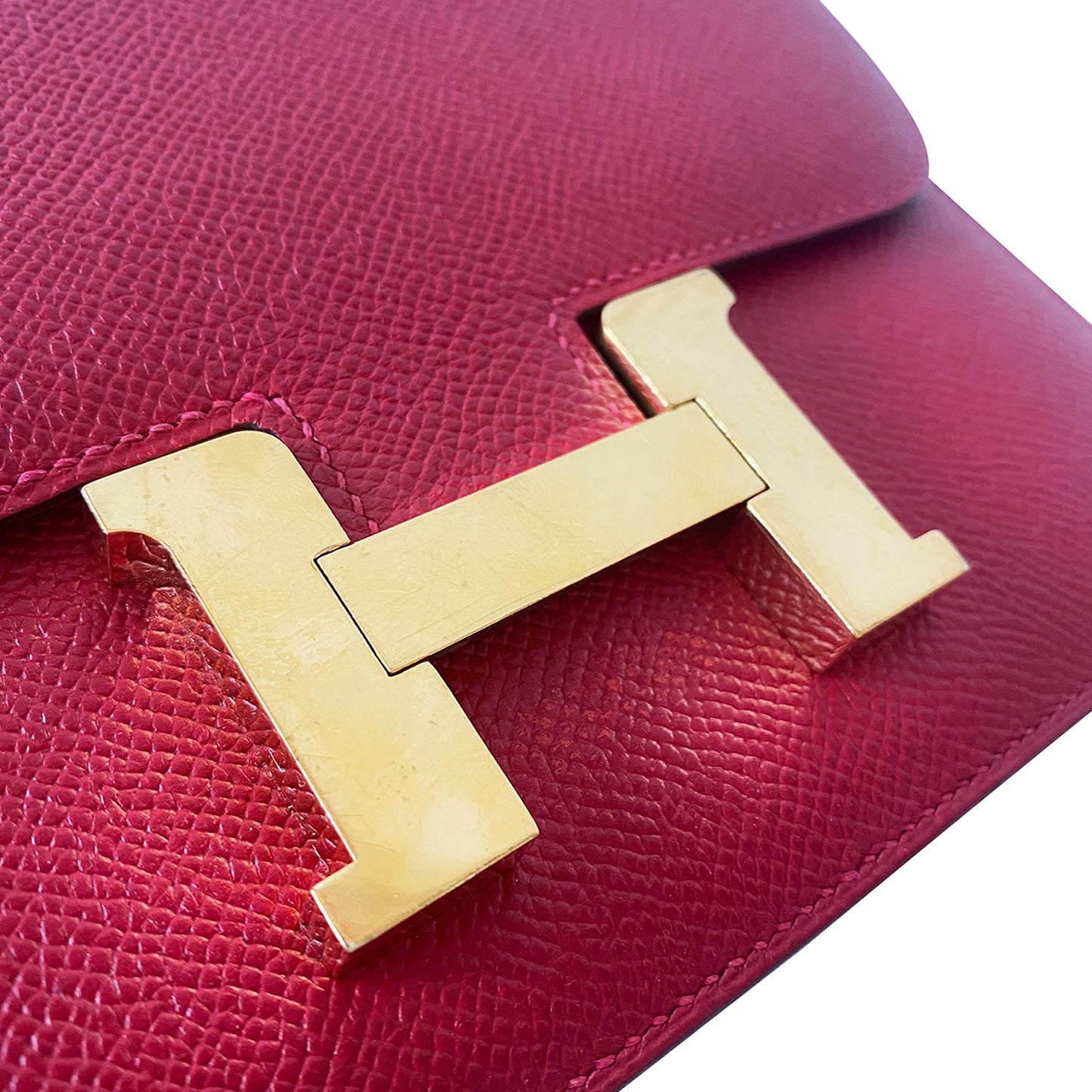 HermÃƒÆ’Ã‚Â¨s Mini Constance 18 Red Epsom