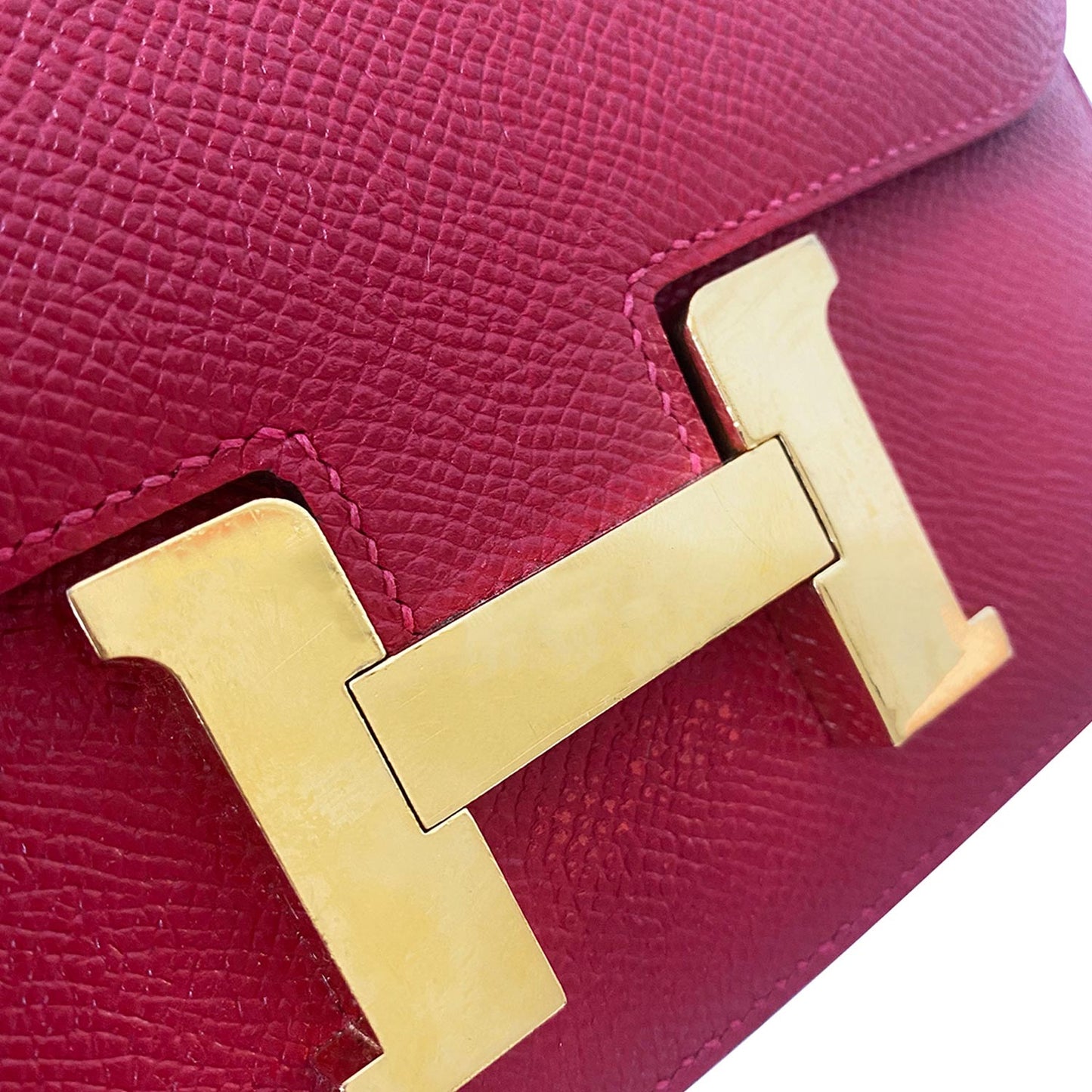 HermÃƒÆ’Ã‚Â¨s Mini Constance 18 Red Epsom