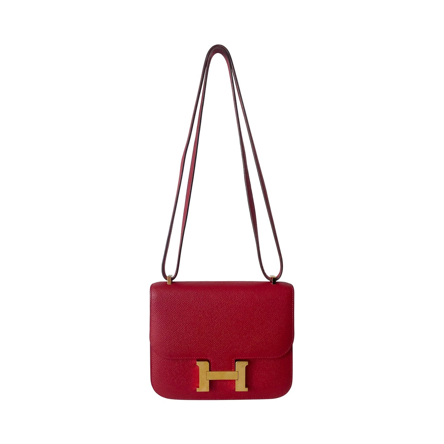 HermÃƒÆ’Ã‚Â¨s Mini Constance 18 Red Epsom