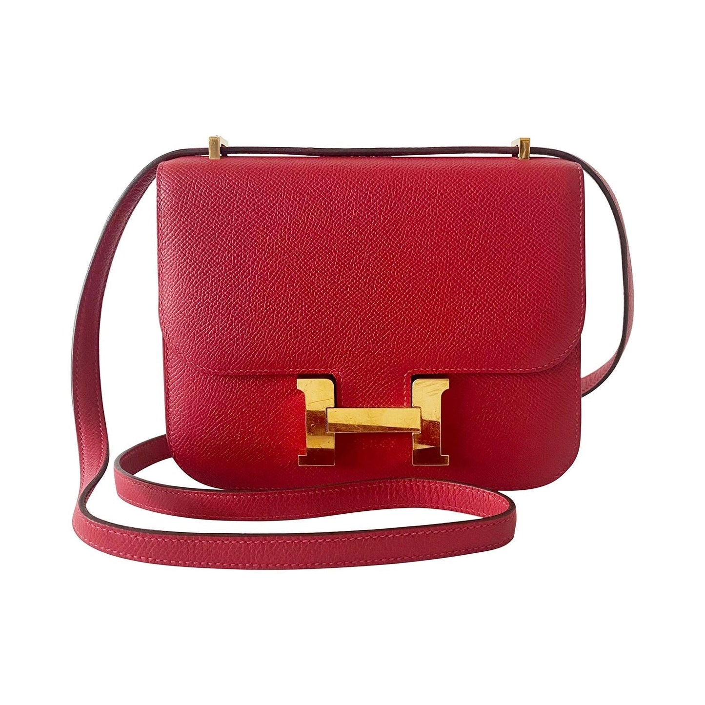 HermÃƒÆ’Ã‚Â¨s Mini Constance 18 Red Epsom