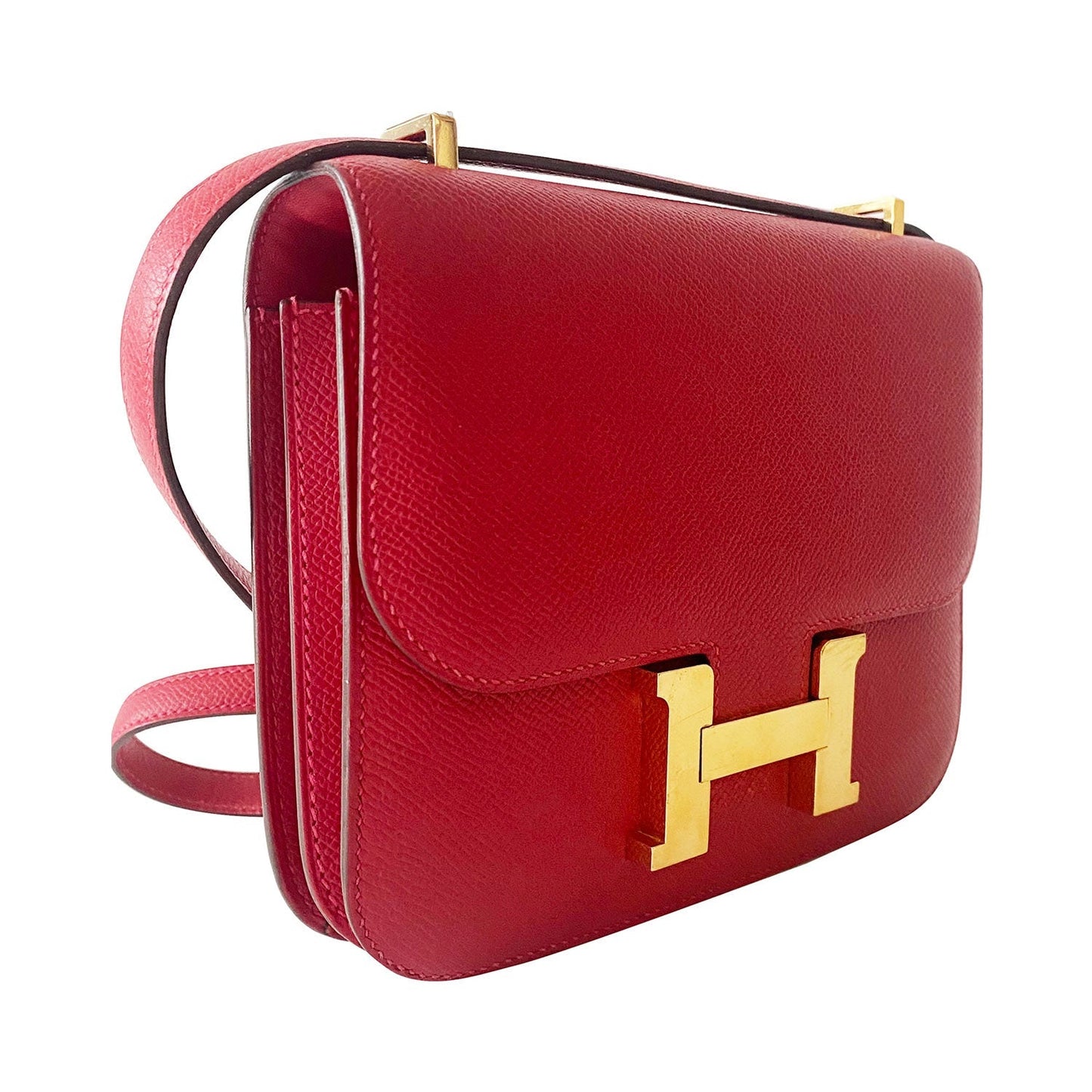 HermÃƒÆ’Ã‚Â¨s Mini Constance 18 Red Epsom