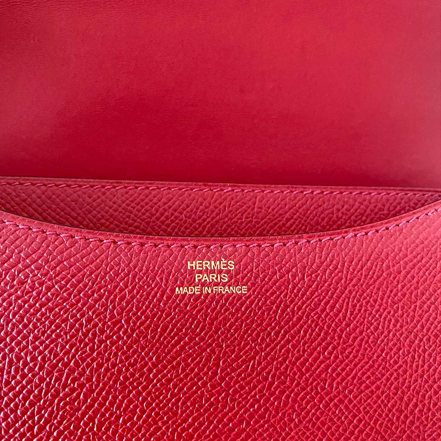 HermÃƒÆ’Ã‚Â¨s Mini Constance 18 Red Epsom