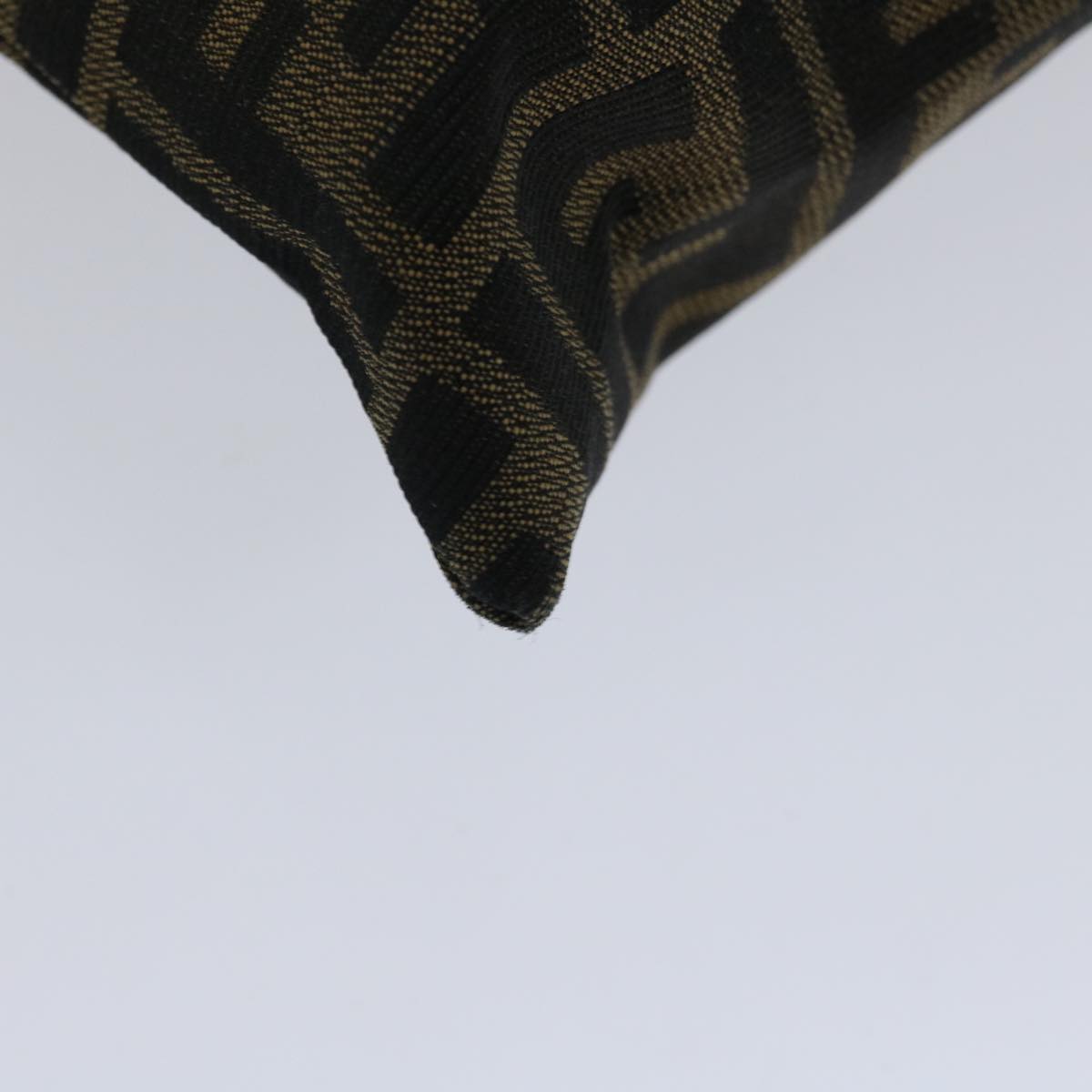 FENDI Zucca Canvas Hand Bag Black Brown hk1112
