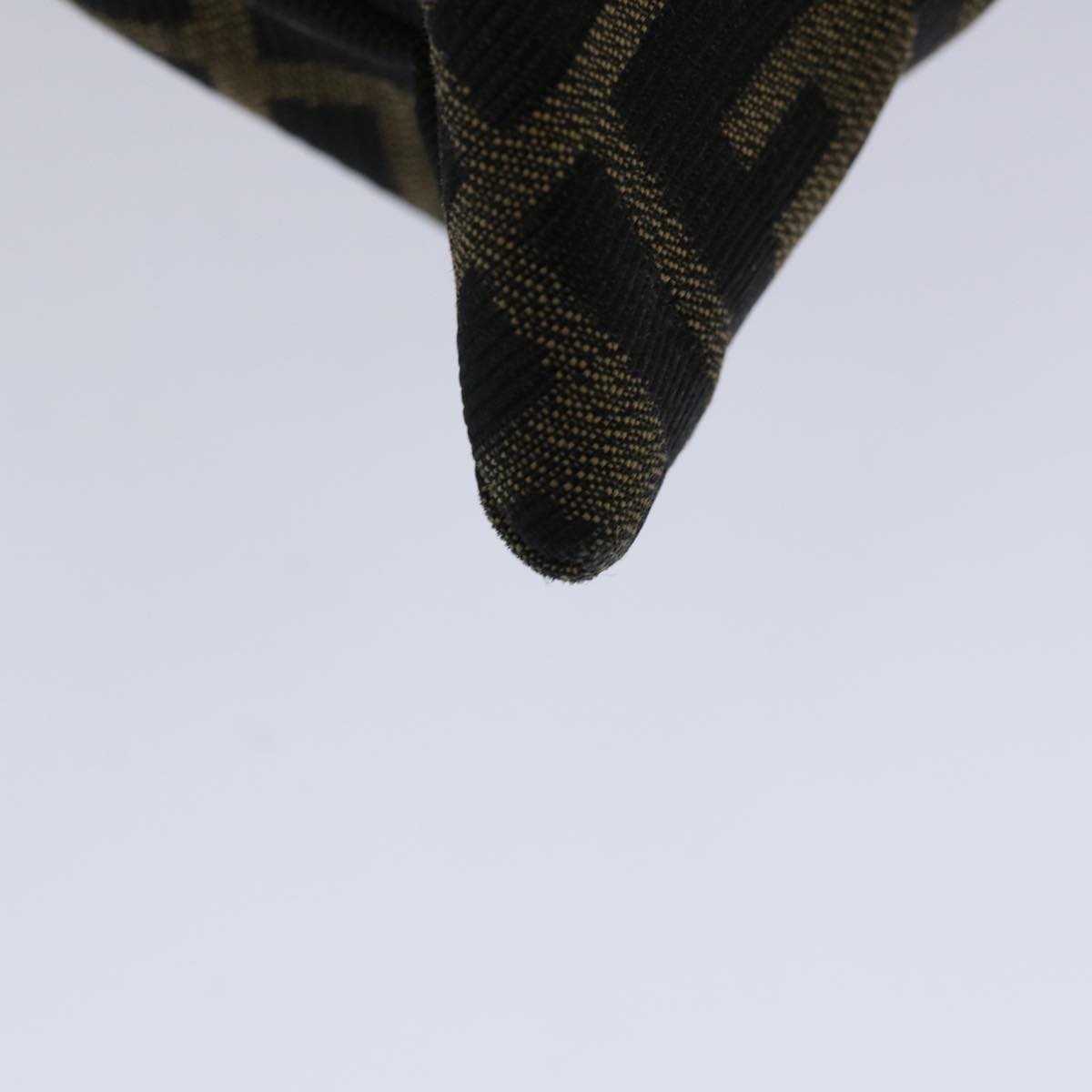 FENDI Zucca Canvas Hand Bag Black Brown hk1112