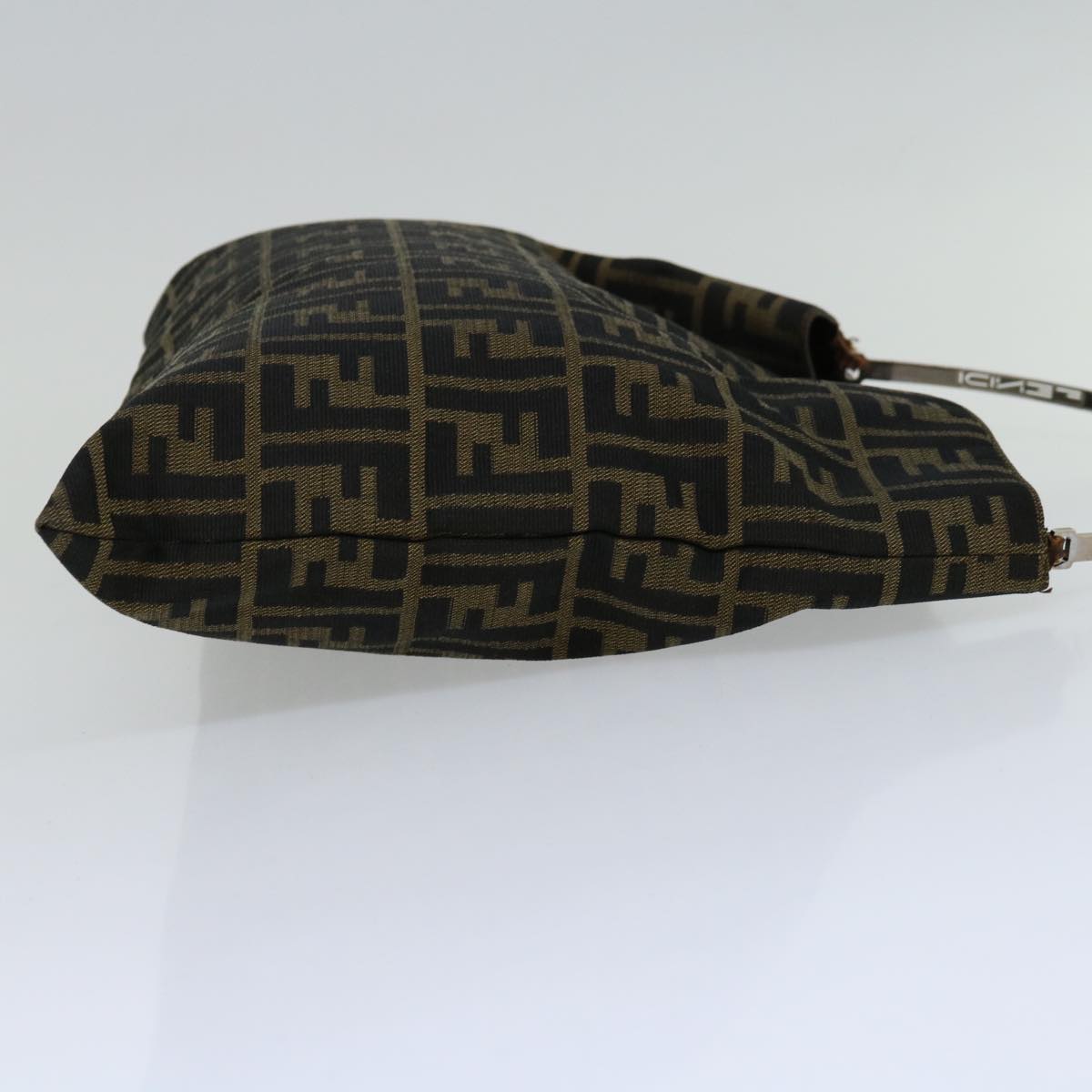 FENDI Zucca Canvas Hand Bag Black Brown hk1112