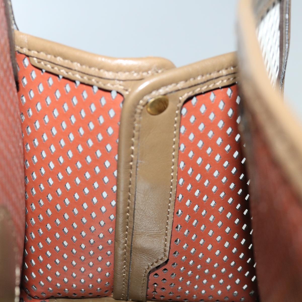 FENDI Mini Peek A Boo Clutch Bag Leather White