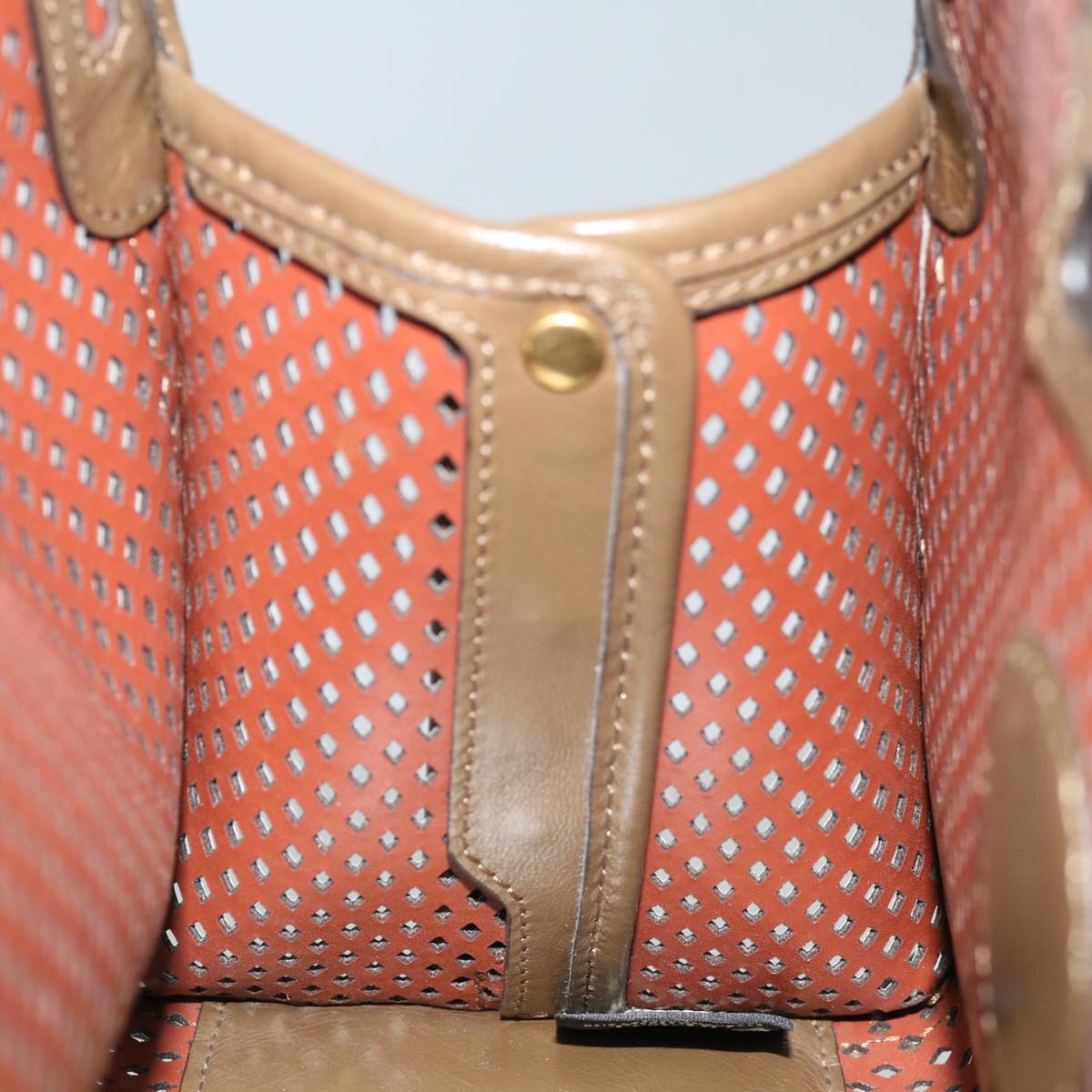 FENDI Mini Peek A Boo Clutch Bag Leather White