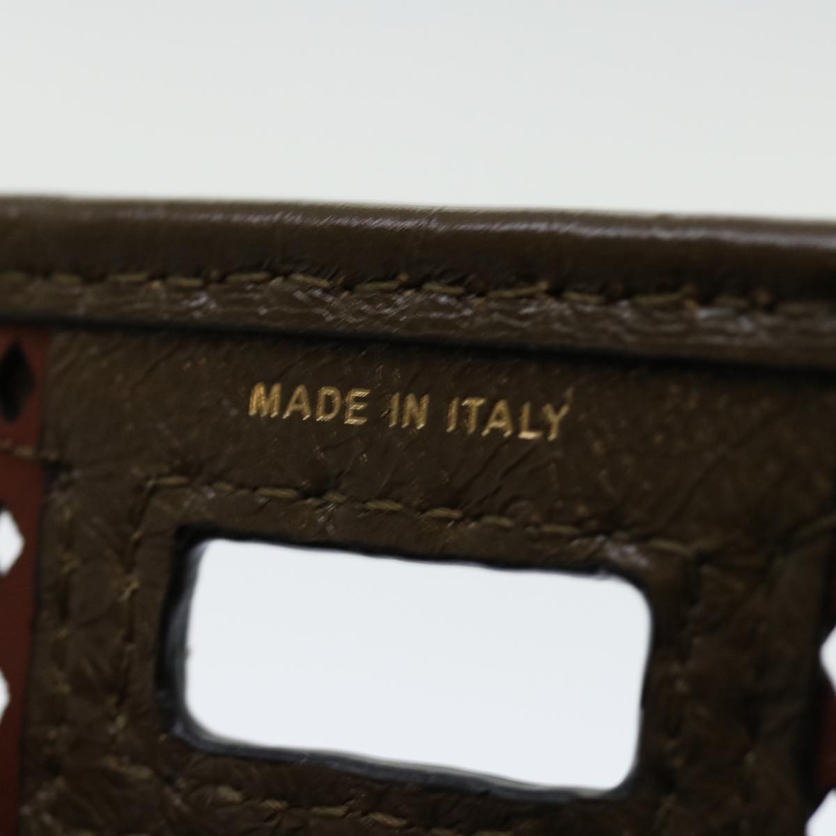FENDI Mini Peek A Boo Clutch Bag Leather White