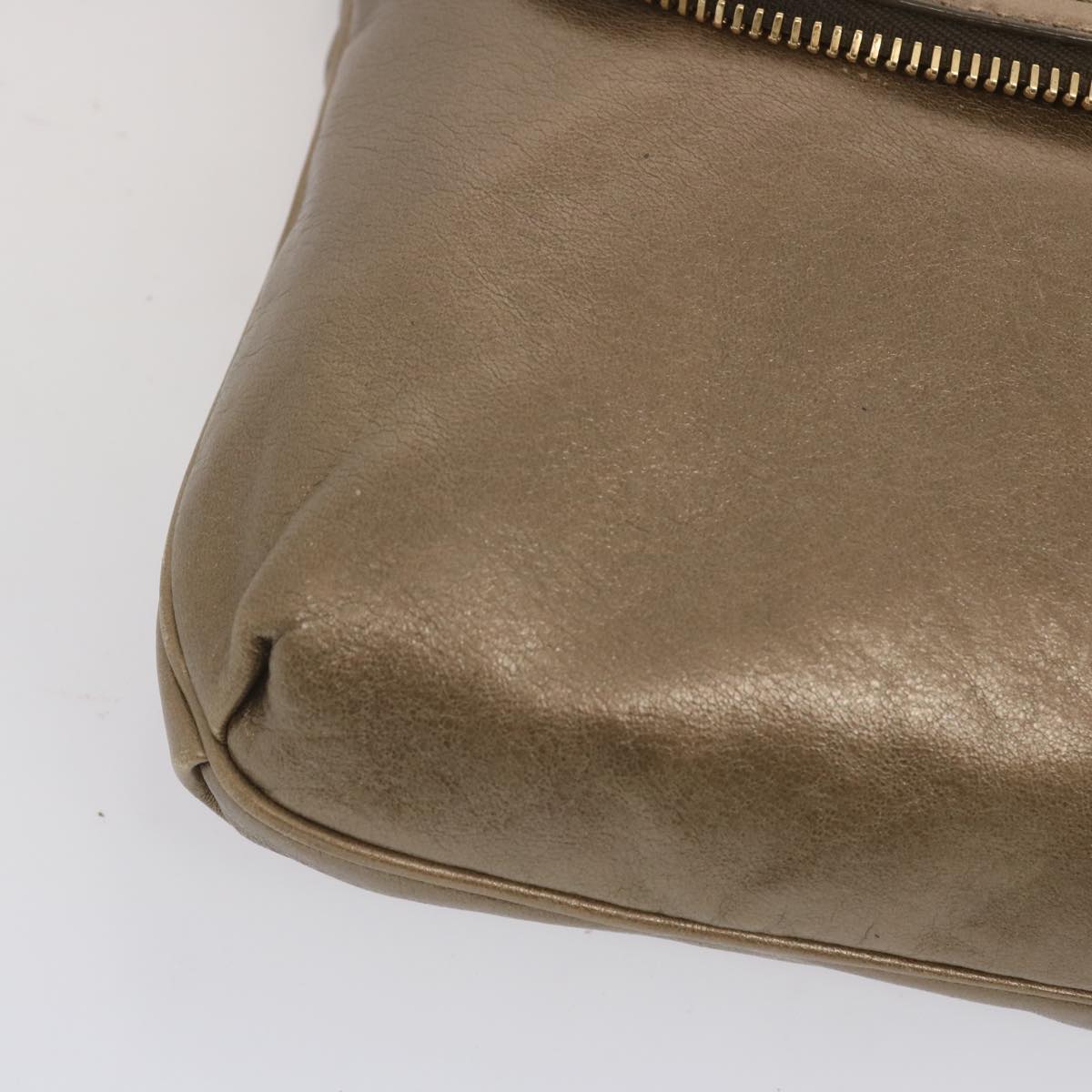 FENDI Shoulder Bag Leather Bronze hk1152