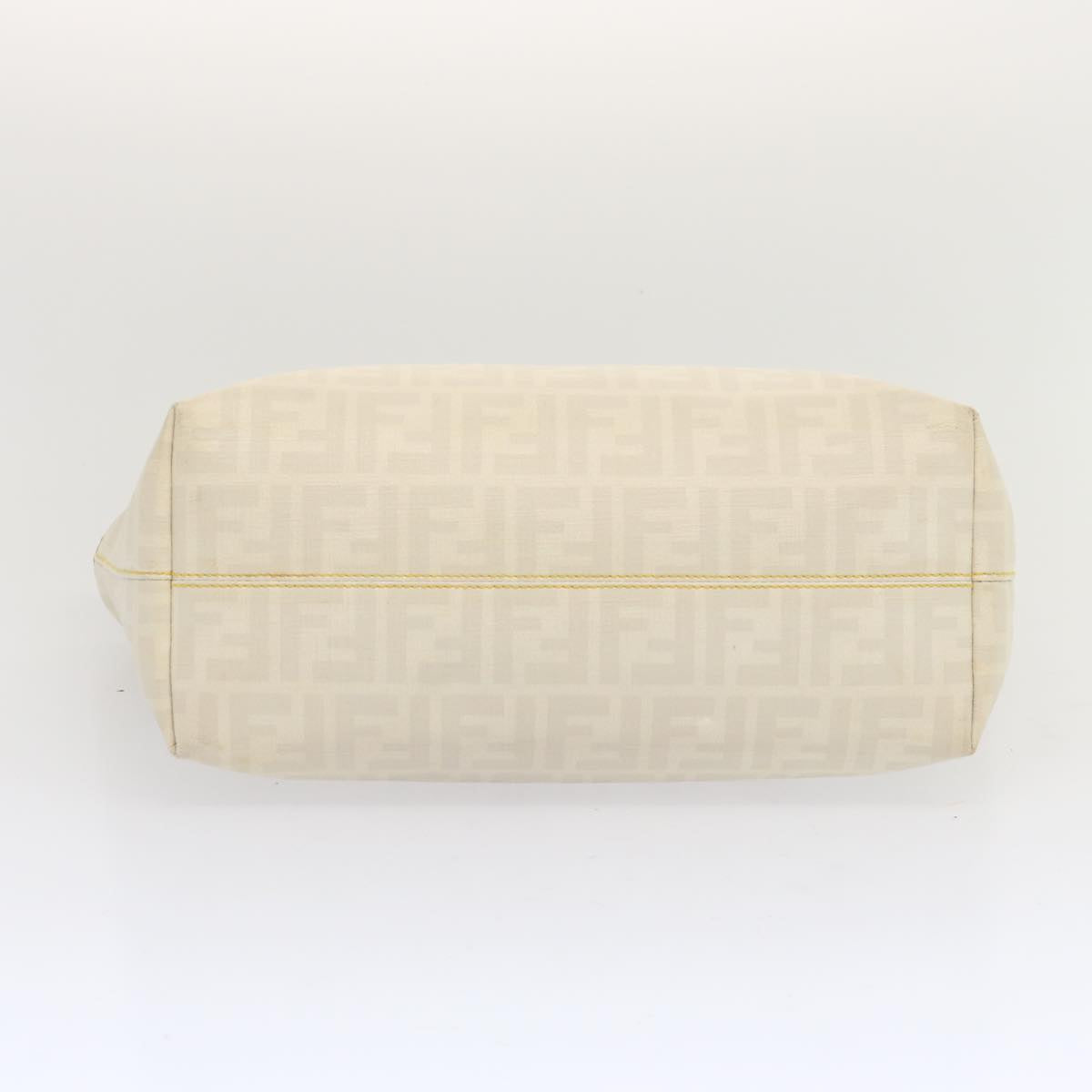 FENDI Zucca Canvas Tote Bag White hk1159