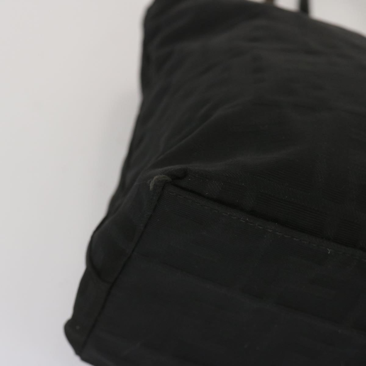 FENDI Zucca Canvas Hand Bag Black hk1176