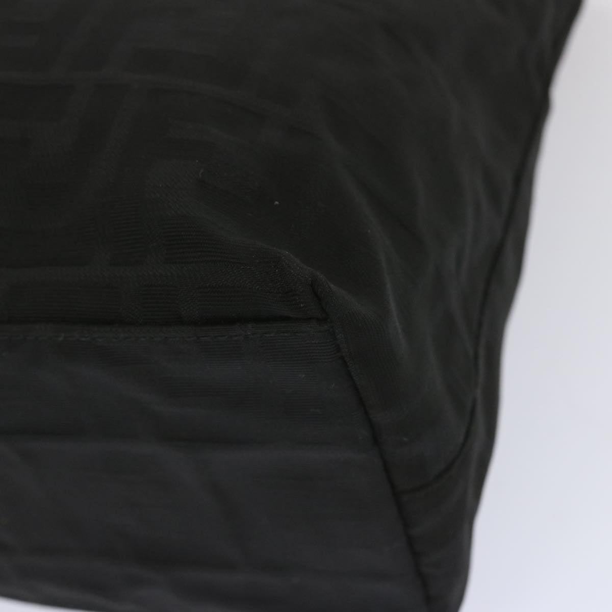FENDI Zucca Canvas Hand Bag Black hk1176