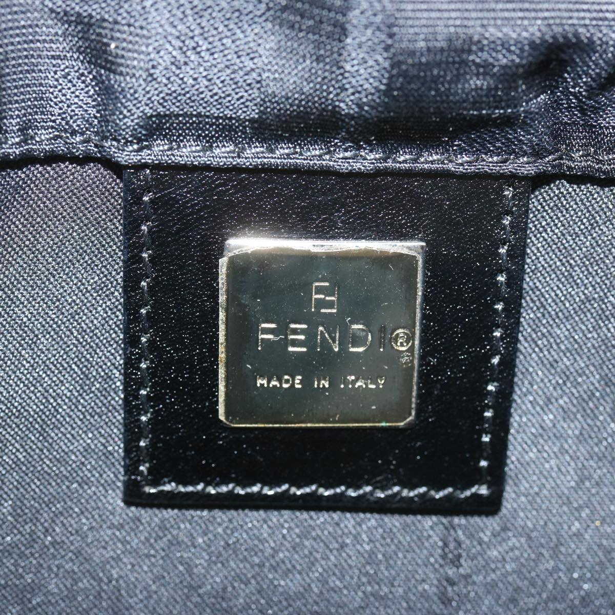 FENDI Zucca Canvas Hand Bag Black hk1176