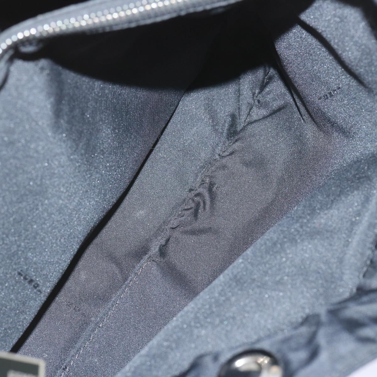 FENDI Zucca Canvas Hand Bag Black hk1176