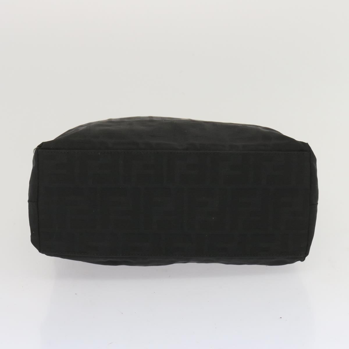 FENDI Zucca Canvas Hand Bag Black hk1176