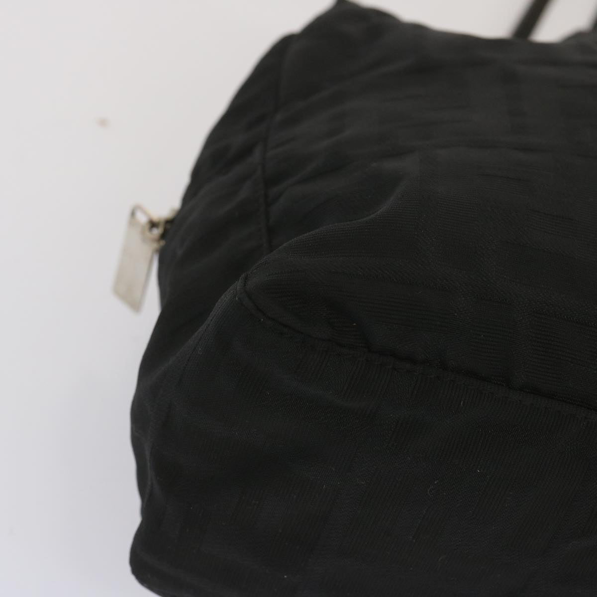 FENDI Zucca Canvas Hand Bag Black hk1179