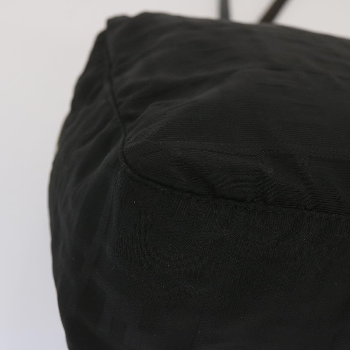 FENDI Zucca Canvas Hand Bag Black hk1179