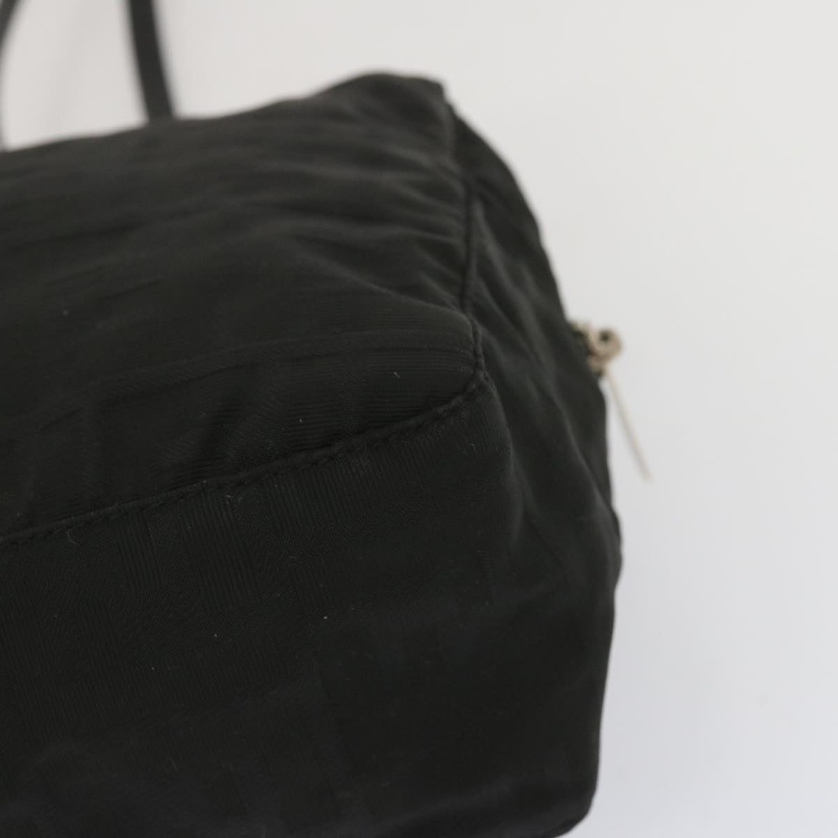 FENDI Zucca Canvas Hand Bag Black hk1179